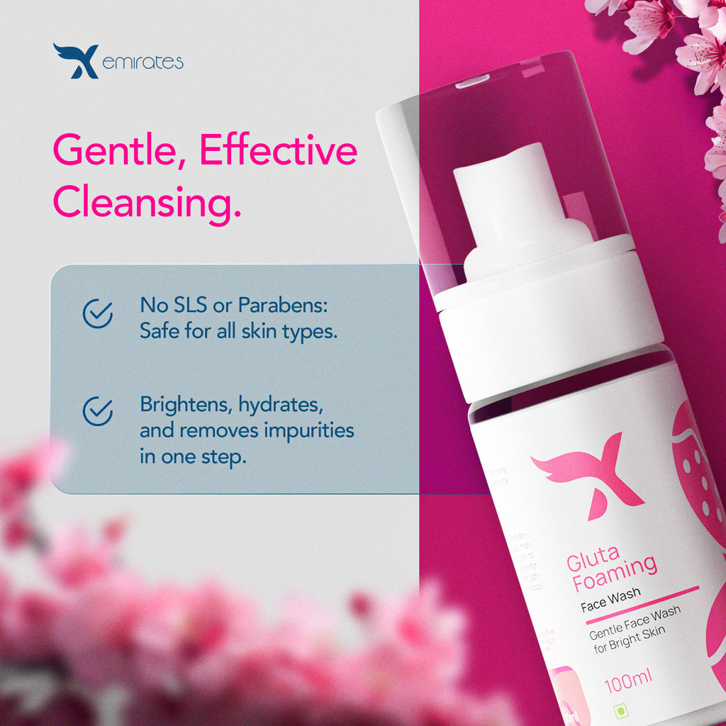 Xemirates Gluta Foaming Face Wash – Brightening & Hydrating Cleanser | 100ml
