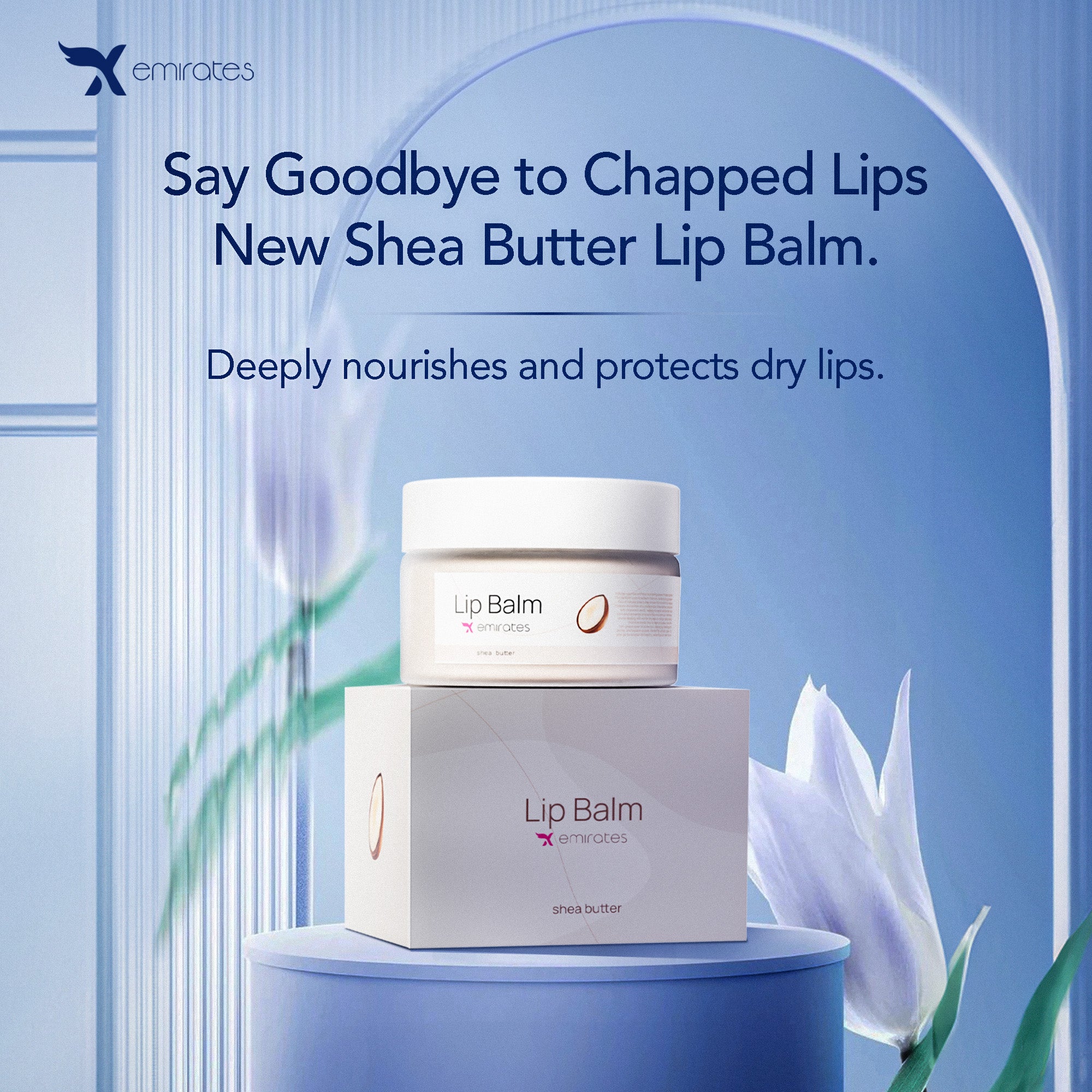 Xemirates Shea Butter Lip Balm | Deep Moisturising Lip Care (15g)