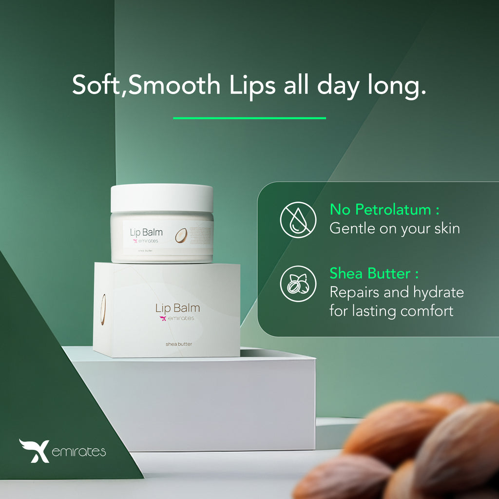 Xemirates Shea Butter Lip Balm | Deep Moisturising Lip Care (15g)