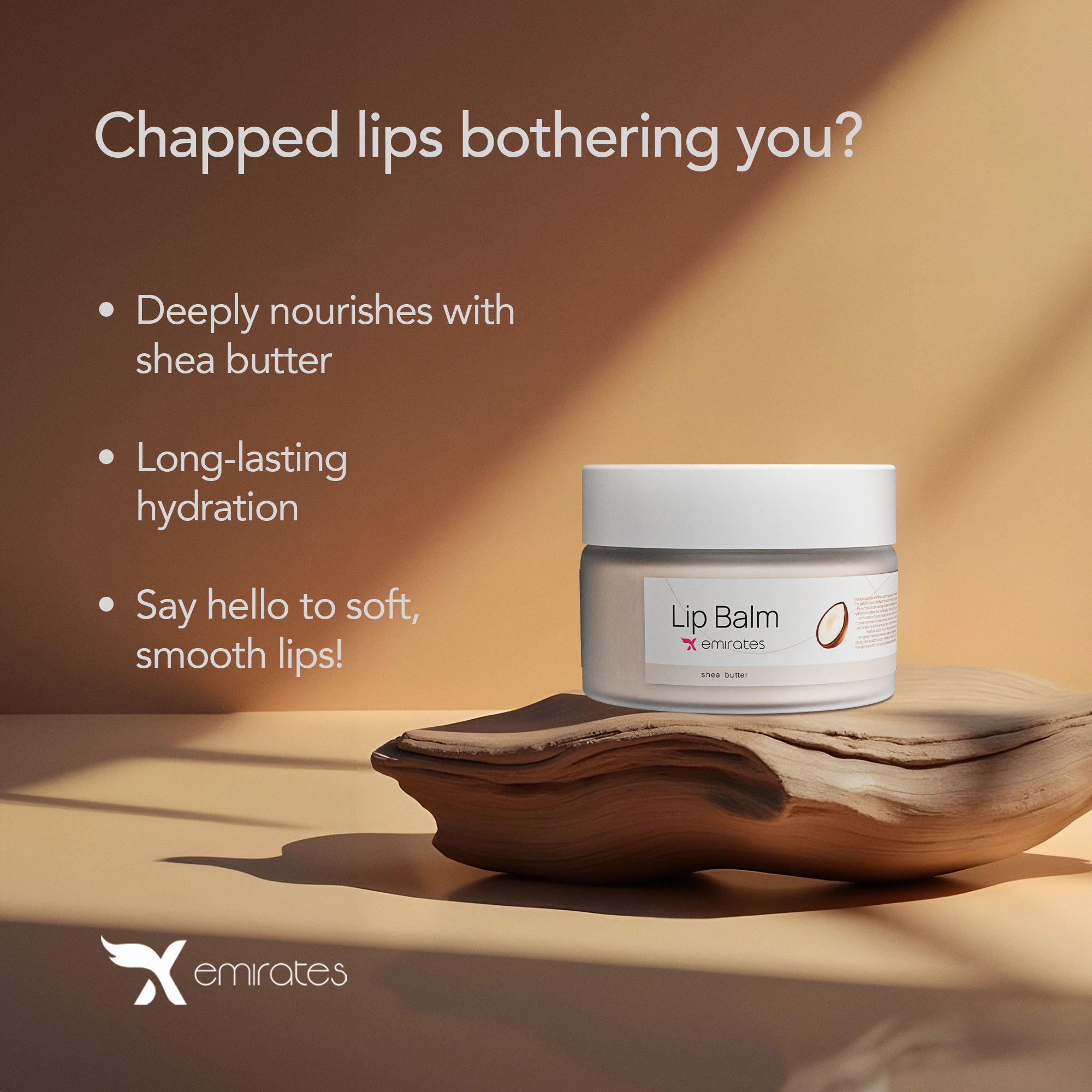 Xemirates Shea Butter Lip Balm | Deep Moisturising Lip Care (15g)