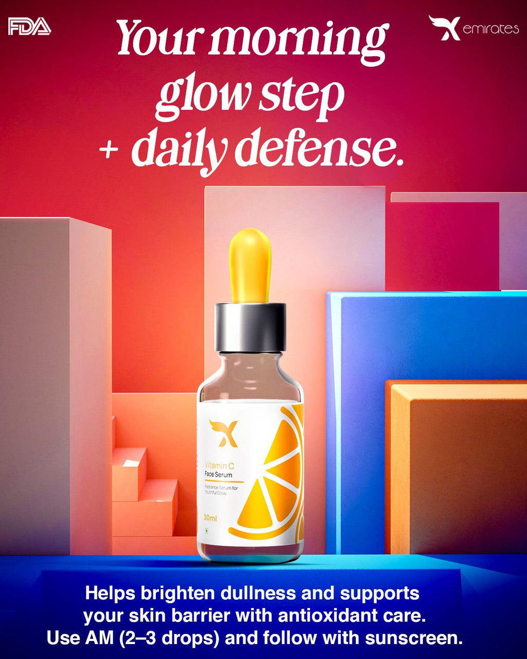 Xemirates Vitamin C Face Serum | Brightening & Dark Spot Care (30ml)