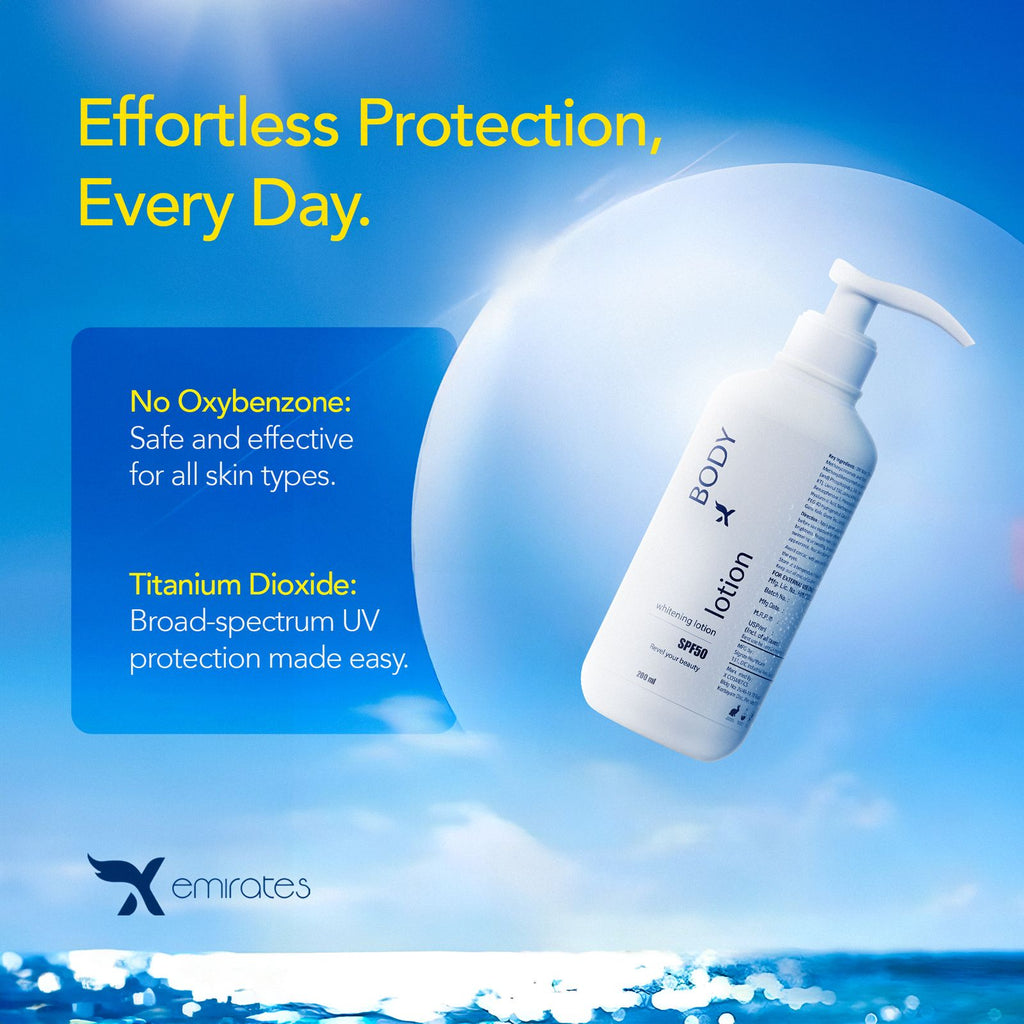 CreamxEmirates Body Lotion SPF 50 – Daily Protection & Skin Brightening